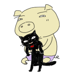 [LINEスタンプ] ブタのパパ男2（＋犬と猫）