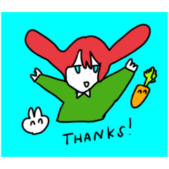 [LINEスタンプ] Rabbit love it girl