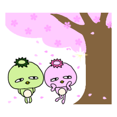 [LINEスタンプ] ジワる妖怪☆桜満開 春色スタンプ