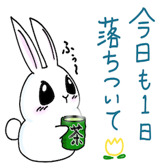 [LINEスタンプ] ステキな1日を願うウサギさん
