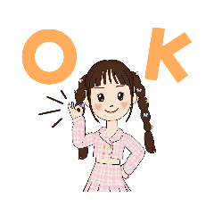 [LINEスタンプ] おしゃ可愛な女の子:-)★