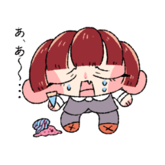 [LINEスタンプ] オーバーリアクションなおかっぱちゃん