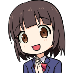 [LINEスタンプ] 笑顔で煽る女の子の画像（メイン）