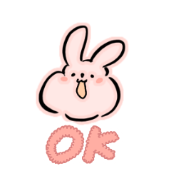 [LINEスタンプ] ももいろうさぎのひとこと①